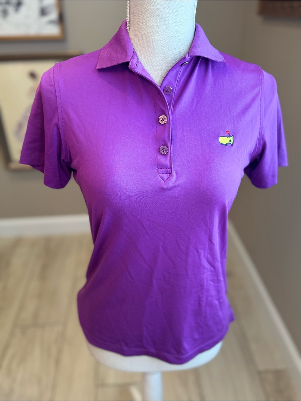 Magnolia Lane Vibrant Purple Masters Tech Performance Polo